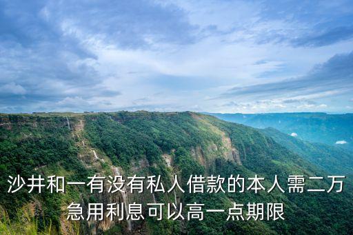 深圳沙井空放貸，我現沙井想貸款兩萬元無低壓無擔保那個銀行可以貸嗎