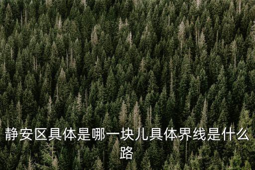 靜安區具體是哪一塊兒具體界線是什么路