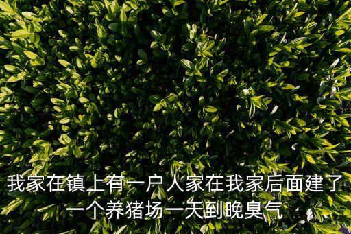 我家在鎮上有一戶人家在我家后面建了一個養豬場一天到晚臭氣