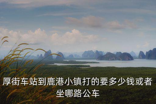 厚街車(chē)站到鹿港小鎮(zhèn)打的要多少錢(qián)或者坐哪路公車(chē)