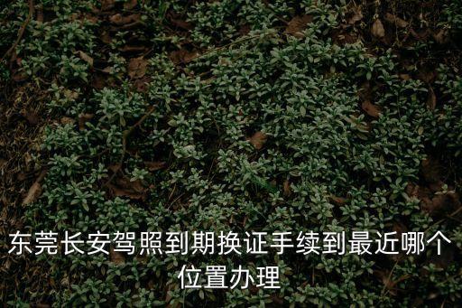 東莞長安駕照到期換證手續到最近哪個位置辦理
