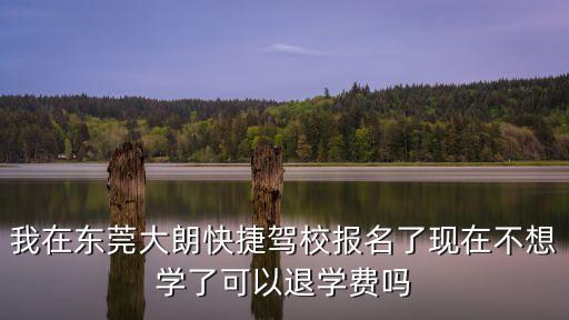 我在東莞大朗快捷駕校報名了現在不想學了可以退學費嗎