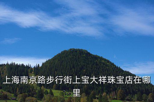 上海南京路步行街上寶大祥珠寶店在哪里