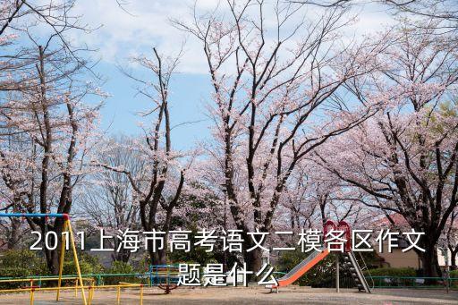 2011上海市高考語文二模各區作文題是什么