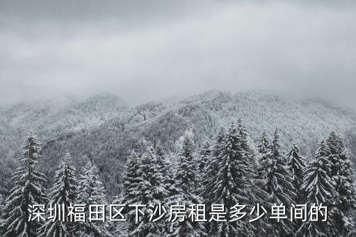 深圳福田區(qū)下沙房租是多少單間的