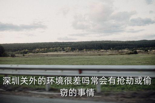 深圳以外的地方亂嗎，關于深圳關外很亂的說法我好害怕呀拜托大家給我點意見