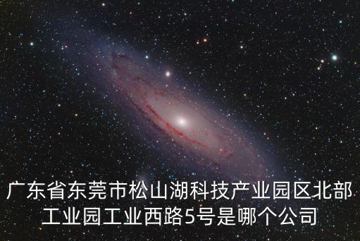 廣東省東莞市松山湖科技產(chǎn)業(yè)園區(qū)北部工業(yè)園工業(yè)西路5號(hào)是哪個(gè)公司