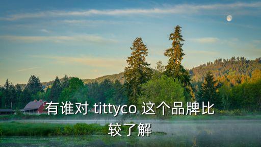 有誰對 tittyco 這個品牌比較了解