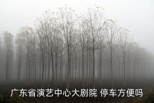 廣東省演藝中心大劇院 停車方便嗎