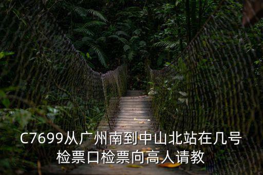 廣州c7649檢票口，c7669廣州南站哪個檢票口是