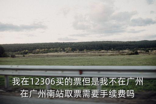 我在12306買的票但是我不在廣州在廣州南站取票需要手續費嗎