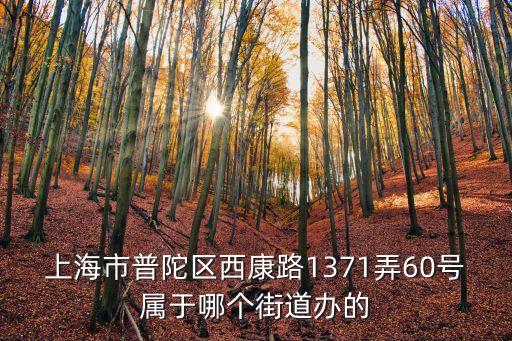 上海市普陀區(qū)西康路1371弄60號(hào)屬于哪個(gè)街道辦的