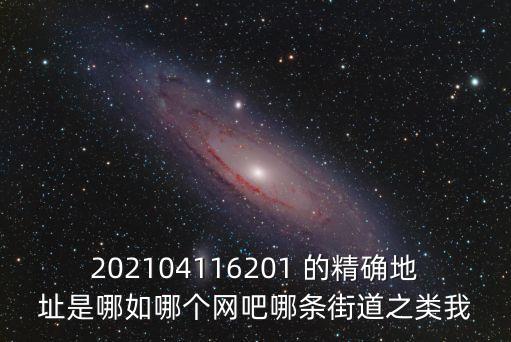 202104116201 的精確地址是哪如哪個網吧哪條街道之類我