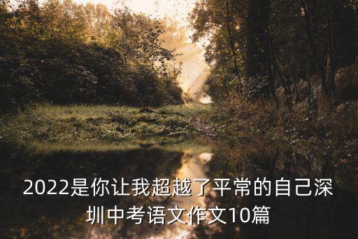 2022是你讓我超越了平常的自己深圳中考語文作文10篇