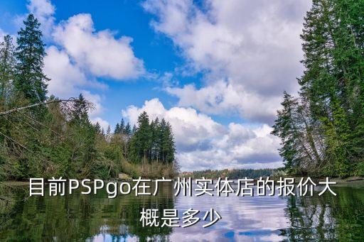 目前PSPgo在廣州實體店的報價大概是多少