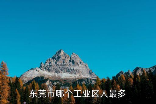 東莞市哪個工業區人最多
