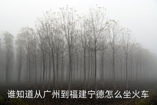 廣州到寧德的火車，有沒廣州到寧德的火車