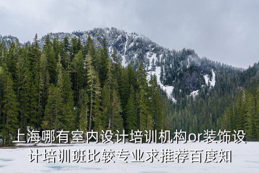 上海哪有室內設計培訓機構or裝飾設計培訓班比較專業求推薦百度知