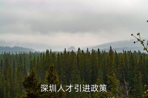 深圳人才引進政策