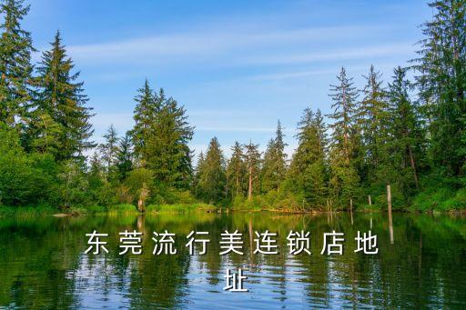 東 莞 流 行 美 連 鎖 店 地 址