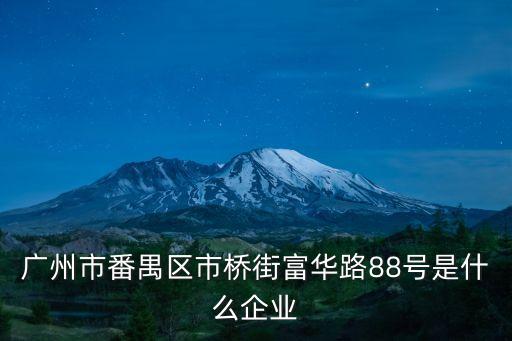 廣州廣鴻藥業(yè)有限公司，廣州市番禺區(qū)市橋街富華路88號是什么企業(yè)