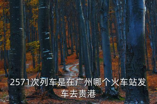 廣州桂平商會，2571次列車是在廣州哪個火車站發車去貴港
