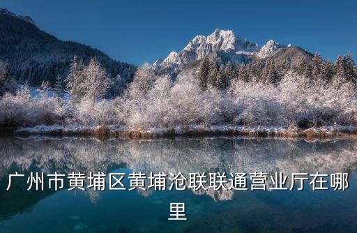 廣州市黃埔區(qū)黃埔滄聯(lián)聯(lián)通營(yíng)業(yè)廳在哪里