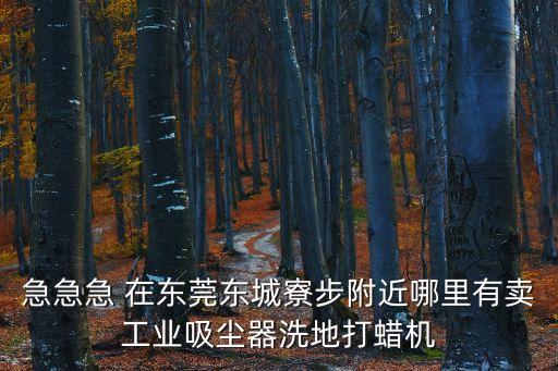 急急急 在東莞東城寮步附近哪里有賣工業吸塵器洗地打蠟機