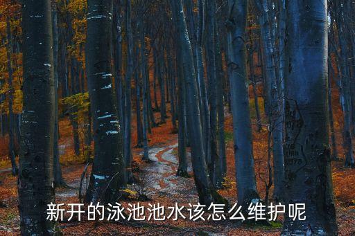 新開的泳池池水該怎么維護呢