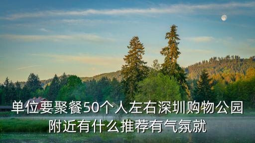 單位要聚餐50個人左右深圳購物公園附近有什么推薦有氣氛就