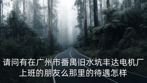 請問有在廣州市番禺舊水坑豐達電機廠上班的朋友么那里的待遇怎樣