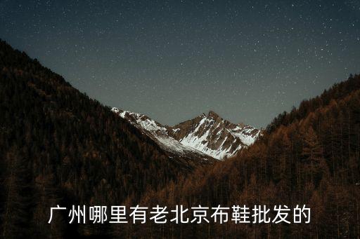 廣州哪里有老北京布鞋批發的