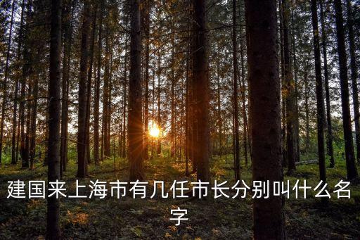 建國來上海市有幾任市長分別叫什么名字