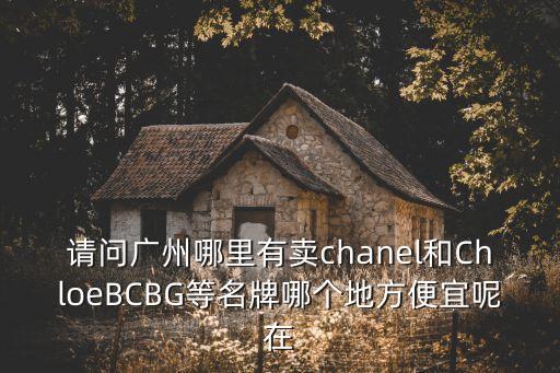 請問廣州哪里有賣chanel和ChloeBCBG等名牌哪個地方便宜呢在