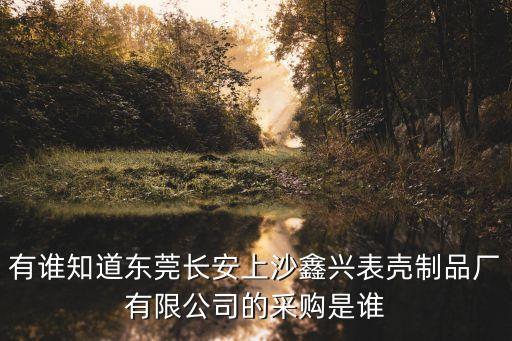 有誰知道東莞長安上沙鑫興表殼制品廠有限公司的采購是誰