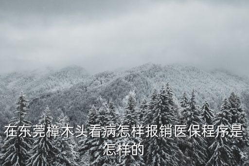 在東莞樟木頭看病怎樣報銷醫(yī)保程序是怎樣的