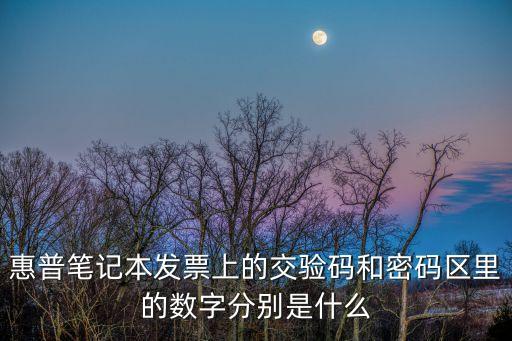 惠普筆記本發(fā)票上的交驗(yàn)碼和密碼區(qū)里的數(shù)字分別是什么