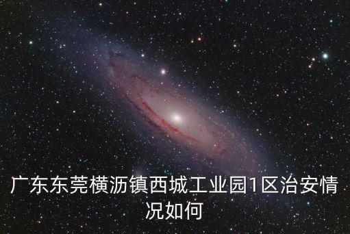 廣東東莞橫瀝鎮(zhèn)西城工業(yè)園1區(qū)治安情況如何