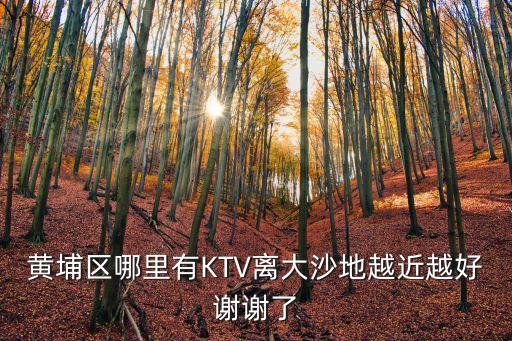 黃埔區哪里有KTV離大沙地越近越好謝謝了