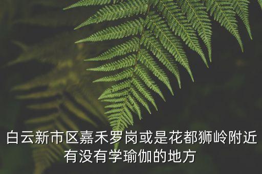 瑜伽培訓班廣州嘉禾，白云新市區(qū)嘉禾羅崗或是花都獅嶺附近有沒有學瑜伽的地方