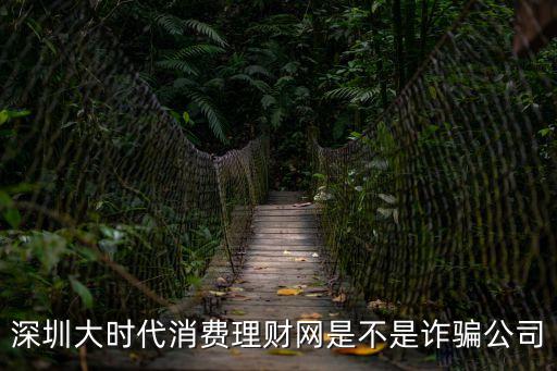 深圳大時(shí)代消費(fèi)理財(cái)網(wǎng)是不是詐騙公司