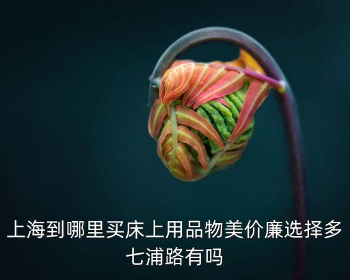上海到哪里買床上用品物美價廉選擇多七浦路有嗎