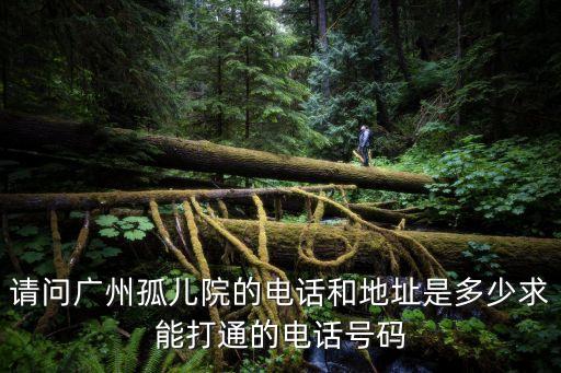 請問廣州孤兒院的電話和地址是多少求能打通的電話號碼