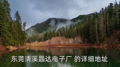 廣東東莞清溪鎮晶達廠，東莞清溪晶達電子廠 的詳細地址