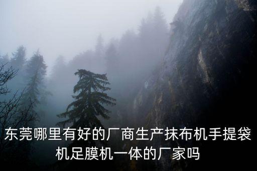 東莞哪里有好的廠商生產抹布機手提袋機足膜機一體的廠家嗎