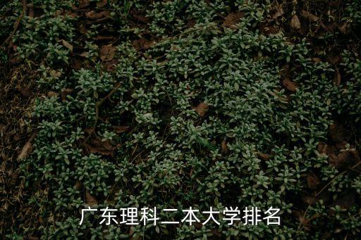 廣東理科二本大學(xué)排名