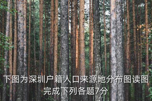 下圖為深圳戶籍人口來源地分布圖讀圖完成下列各題7分