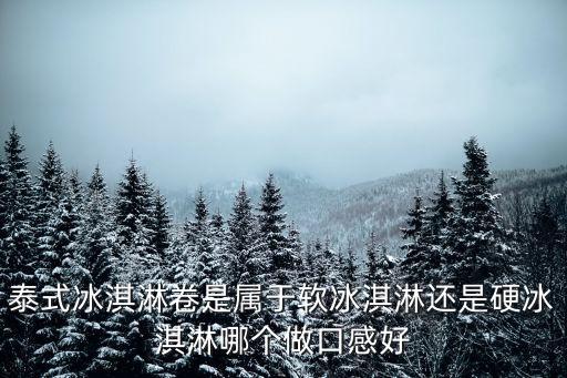 深圳泰式炒冰激凌卷，泰式冰淇淋卷是屬于軟冰淇淋還是硬冰淇淋哪個做口感好