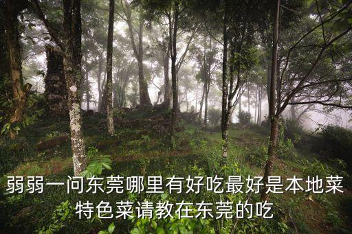 弱弱一問東莞哪里有好吃最好是本地菜特色菜請教在東莞的吃