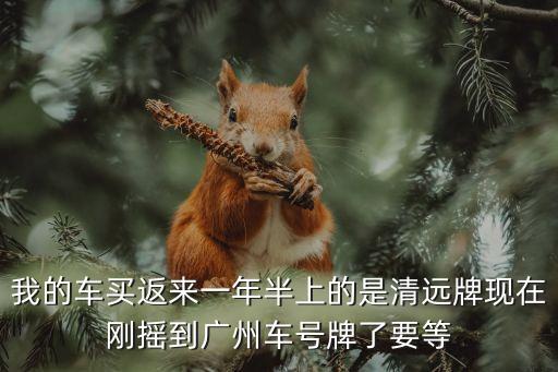 我的車買返來一年半上的是清遠牌現在剛搖到廣州車號牌了要等